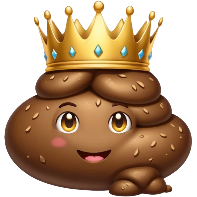 Poop with crown emoji