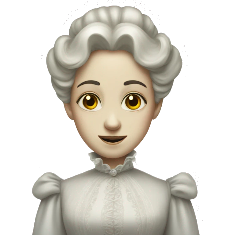 The ghost of an Victorian lady emoji
