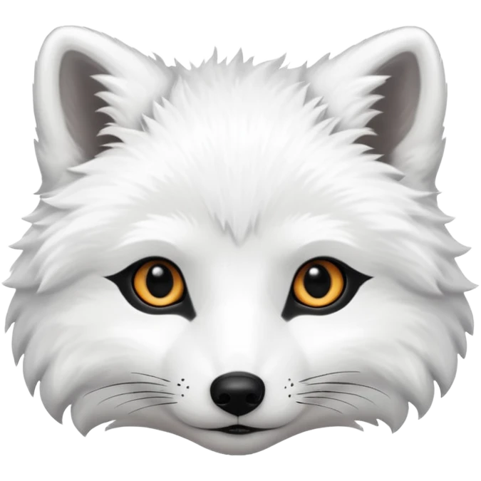polar half body Arctic fox emoji