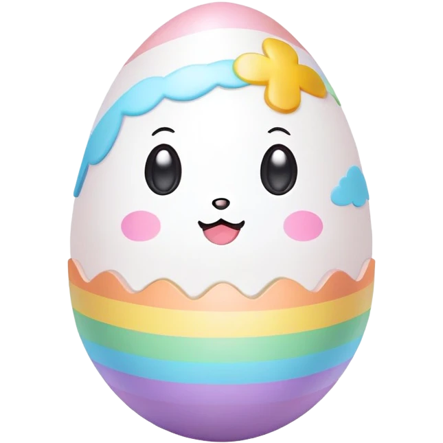 easter rainbow kawaii egg emoji