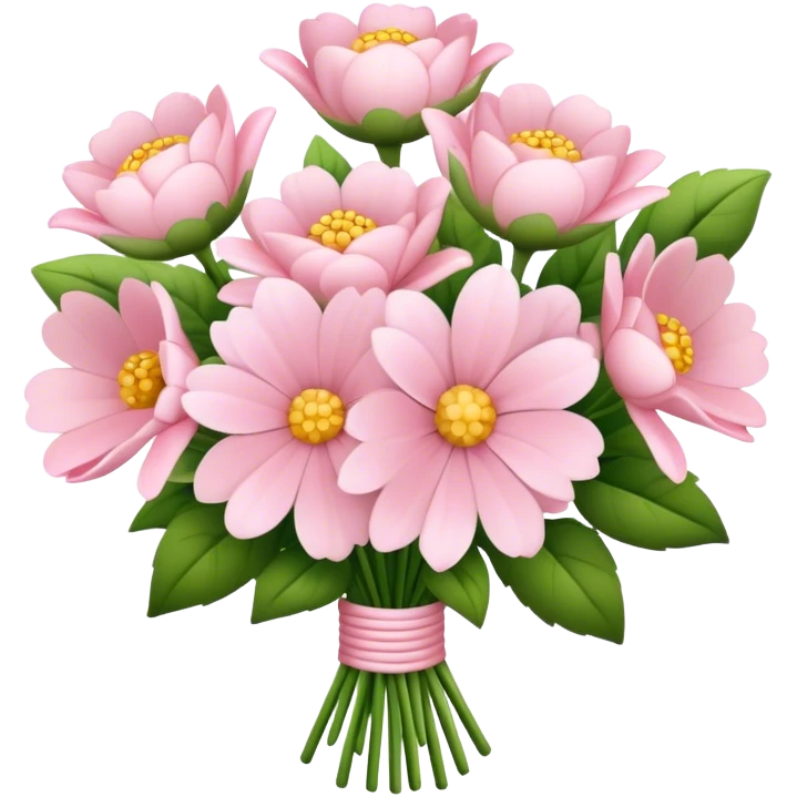 pale pink flower bouquet  emoji