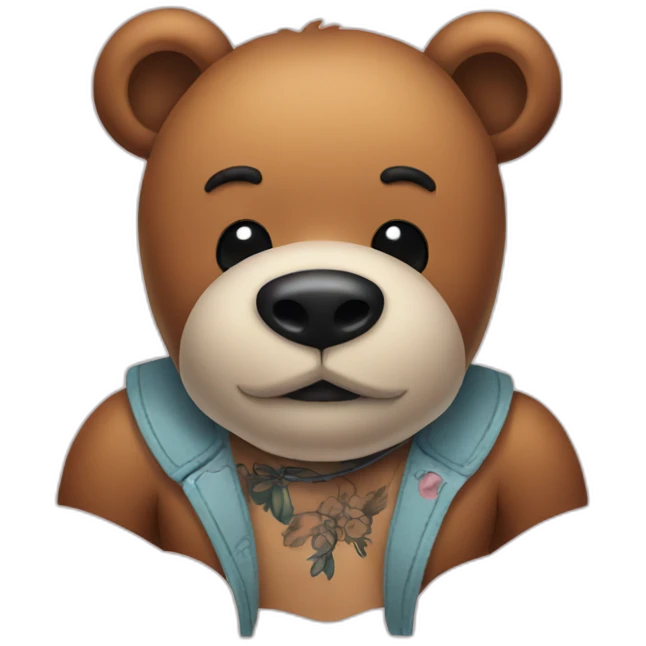 tattoos on a bear emoji