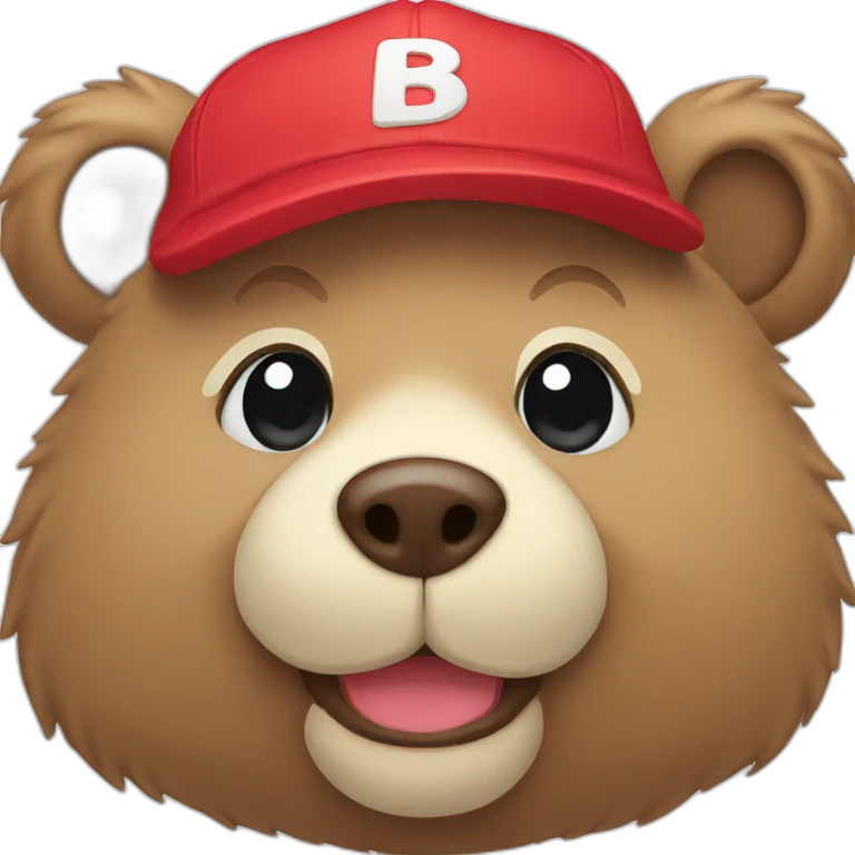 bear wearing cap emoji