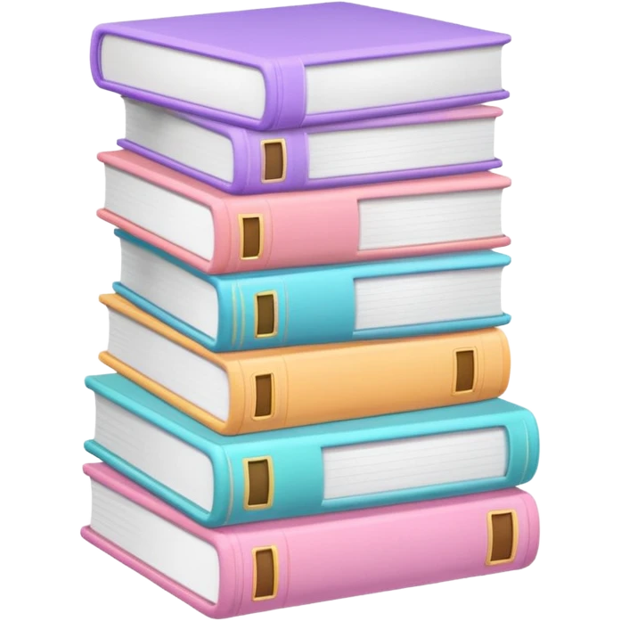 pastel books emoji
