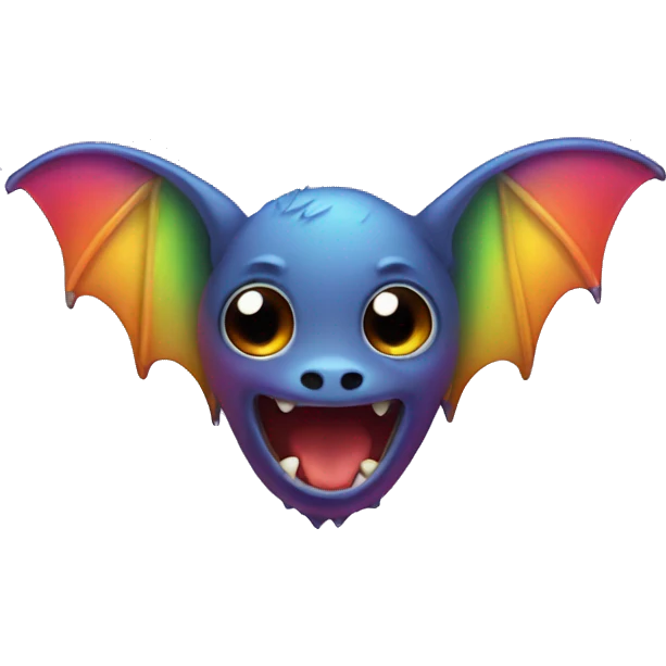 Rainbow bat  emoji