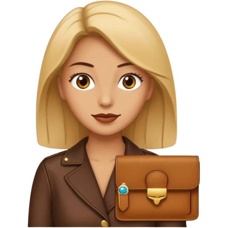 cartera de mujer color beige emoji