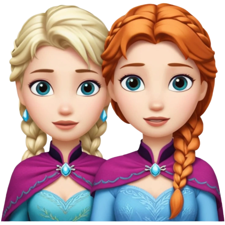 Elsa and anna emoji