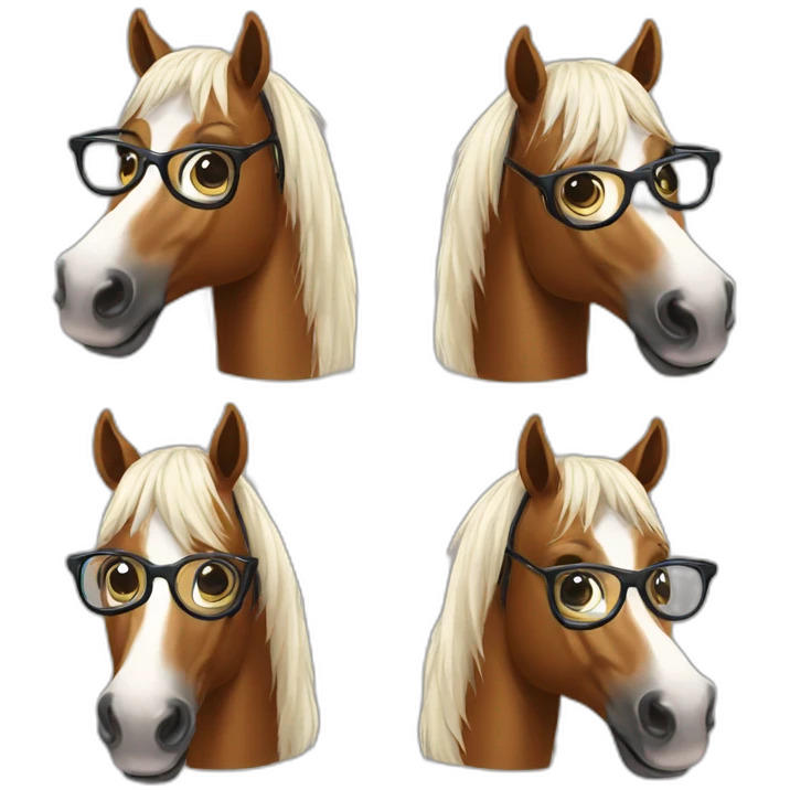 Horse with glasses emoji