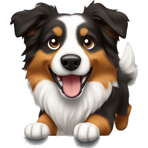 Anvil with Jumping Australian shepherd  emoji
