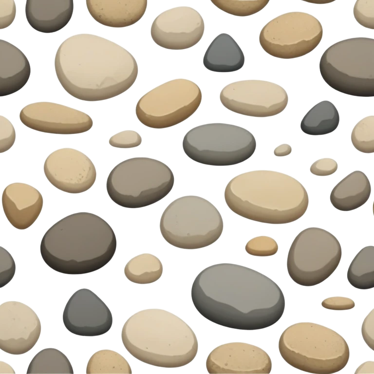 generate realistic detailed stones in 3d style with sand  emoji