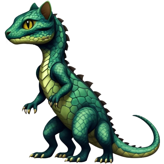 a dark gothic edgy reptilian feline-vernid-fionbri-creature with splash patterns full body emoji