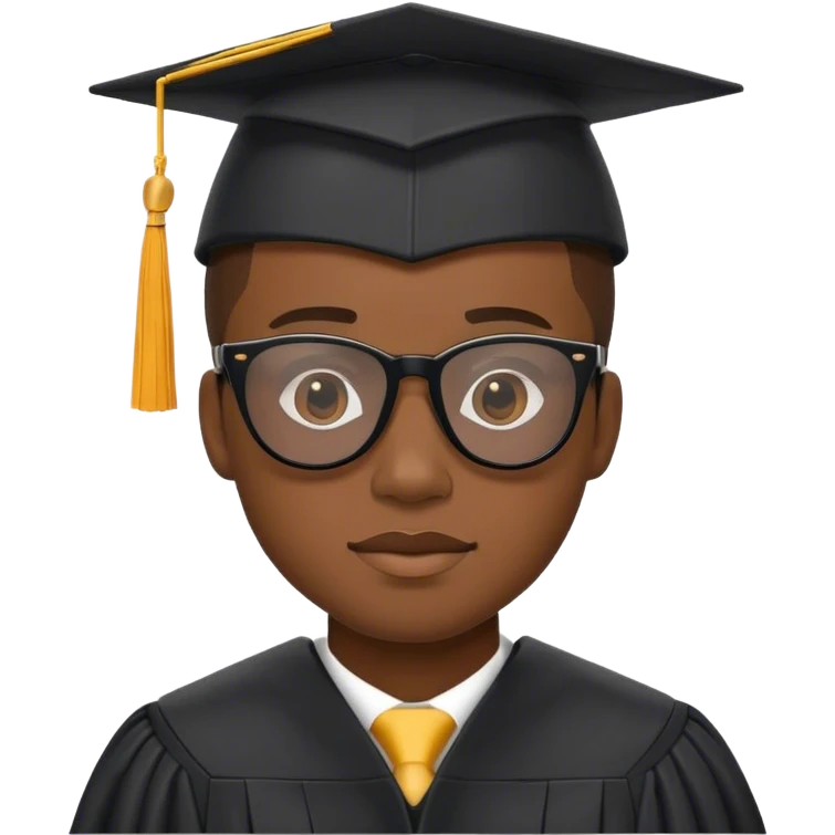 Black man with shades and graduation cap  emoji