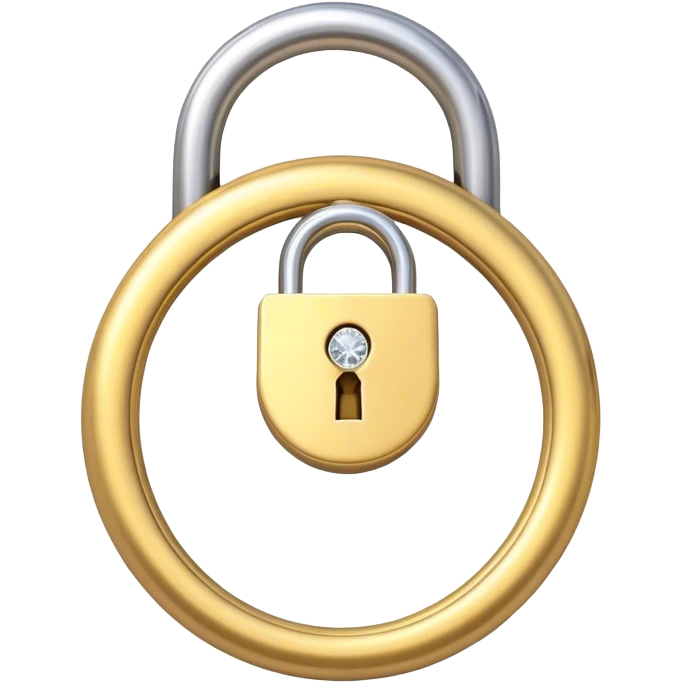 Engagement ring lock  emoji