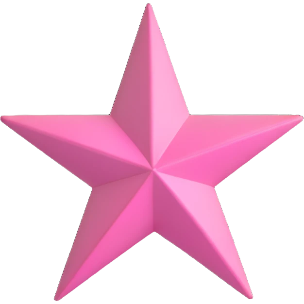 Pink star for princess emoji