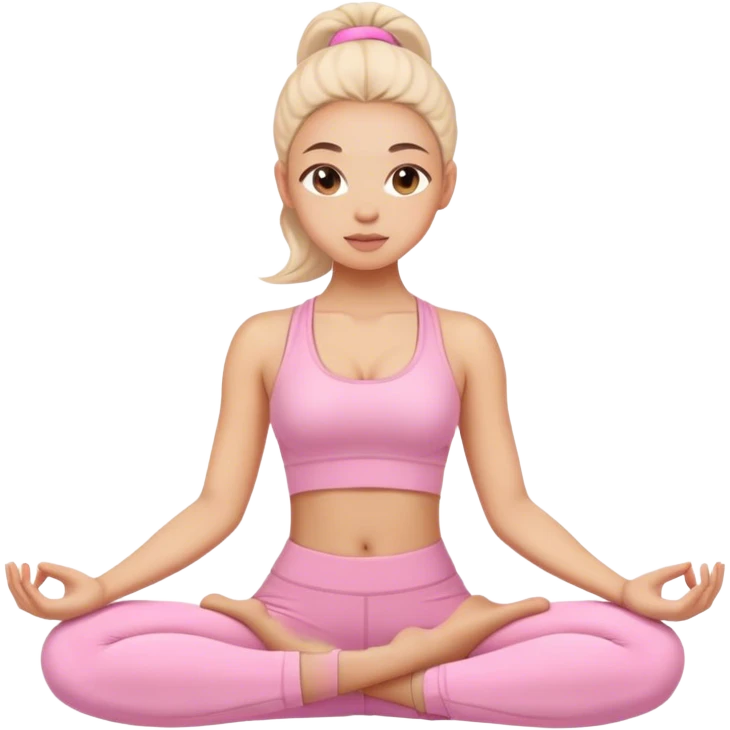 yoga girl light pink clothes  emoji