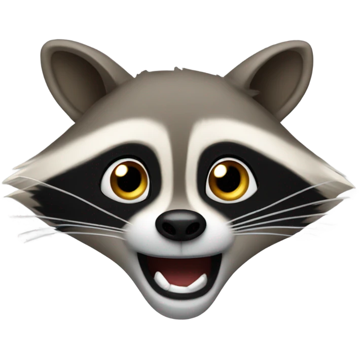 Surprised Raccoon big eyes emoji