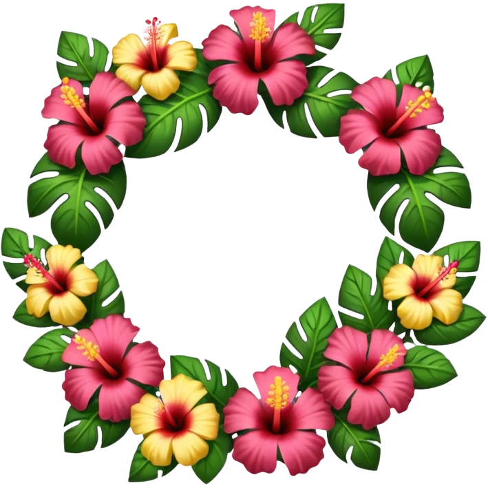 Hibiscus lei emoji