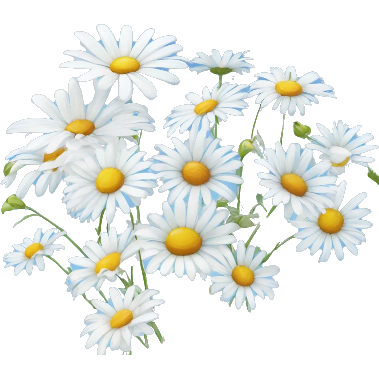 blue sky and daisies emoji
