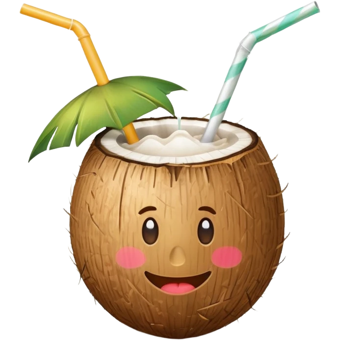 hawaii coconut drink  emoji