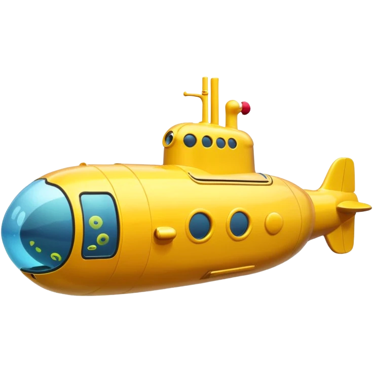 yellow submarine, three-quarters view emoji