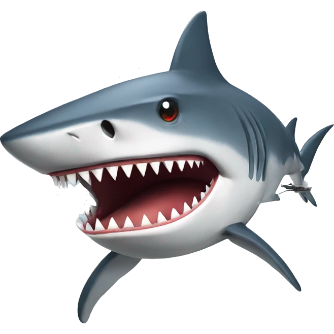 Shark with gun emoji