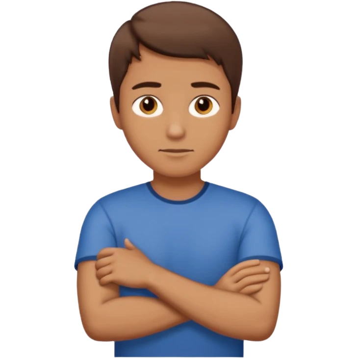 Man crossing his arm emoji