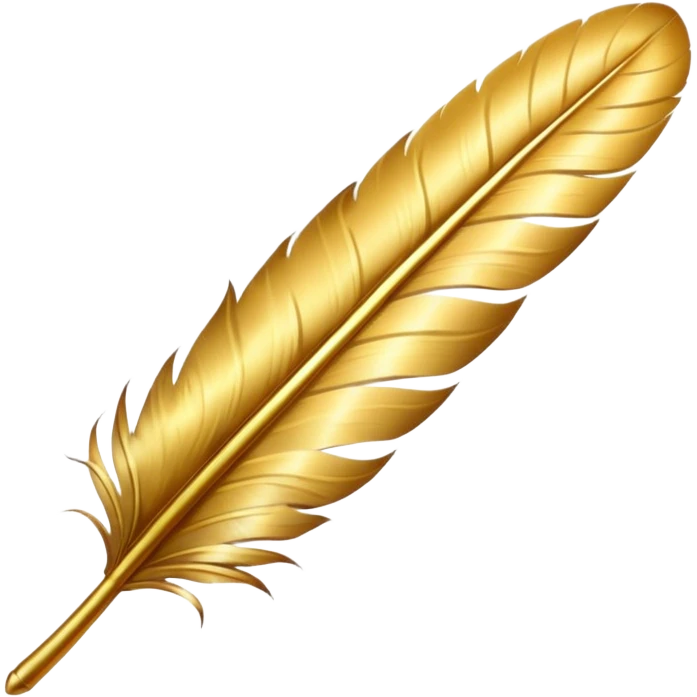 Create a beautiful golden feather emoji