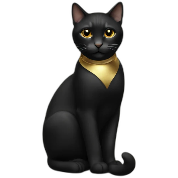 cat black gold emoji