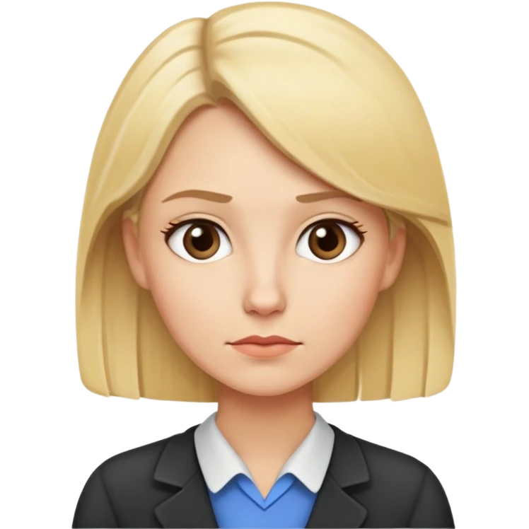 teacher blonde thinking emoji