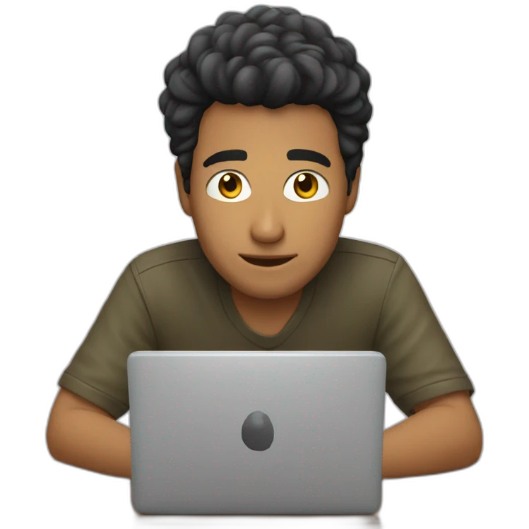 Un chico editando un video  emoji