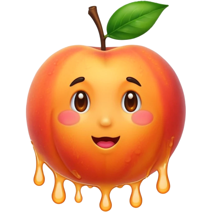 dripping peach emoji emoji