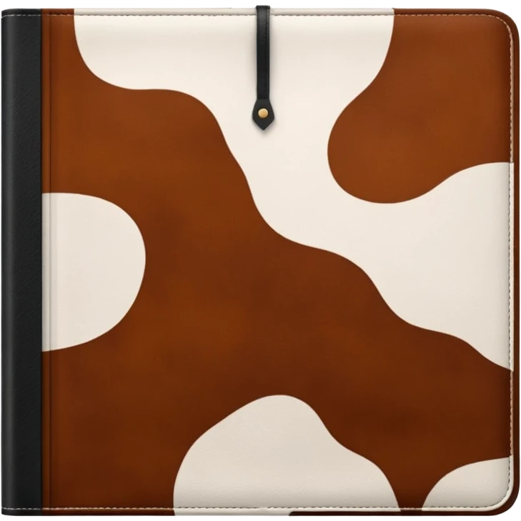 Realistic cow hide print pattern journal emoji