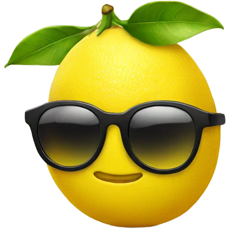 lemon with sunglasses emoji