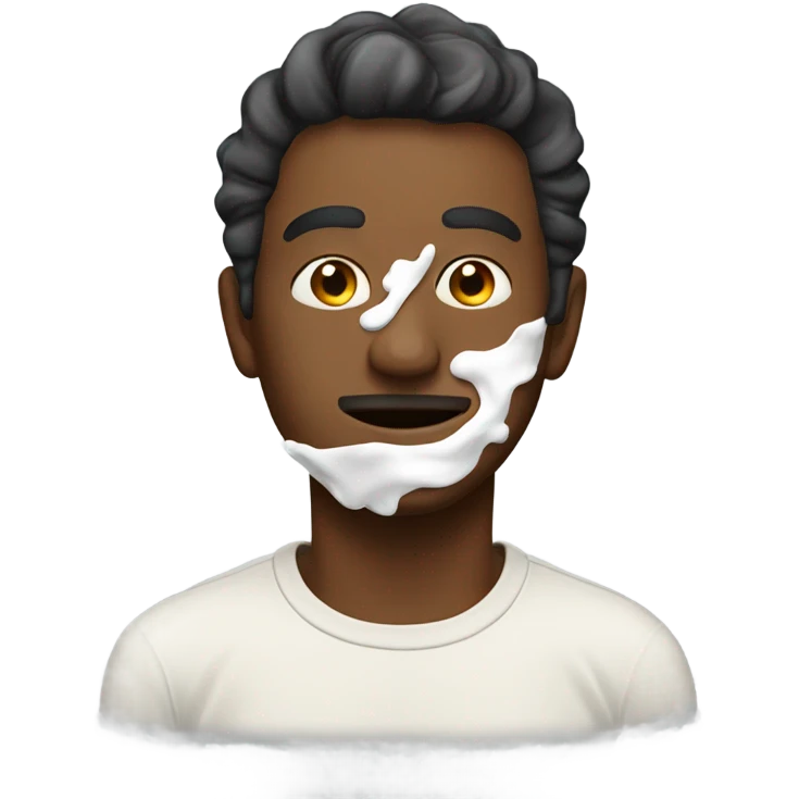 Man with cream in the face emoji