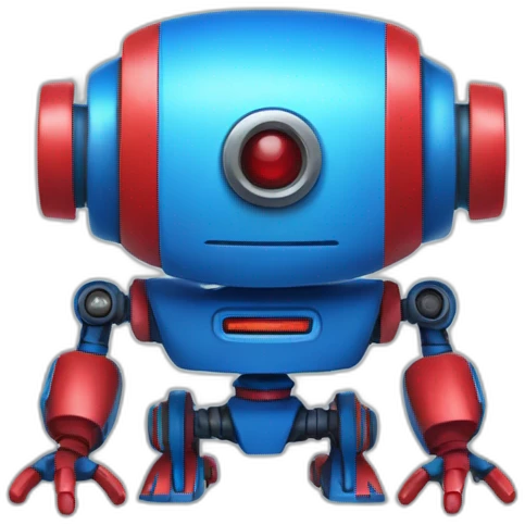 red blue robot emoji