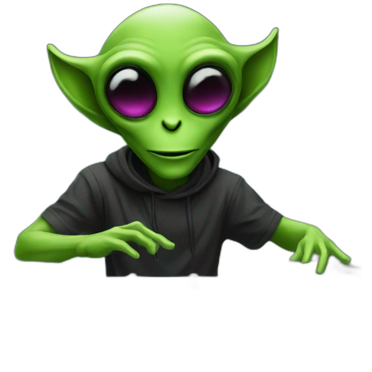 Dj alien emoji