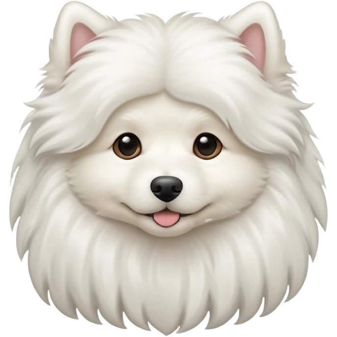 Small pure white long-haired dog emoji