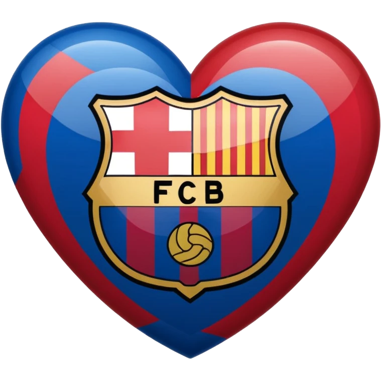 Barcelona FCB Logo in heart ❤️ emoji
