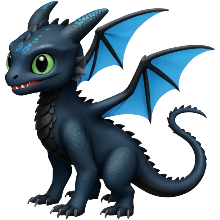 Toothless-Trico-Fakémon-hybrid-creature (full body)  emoji