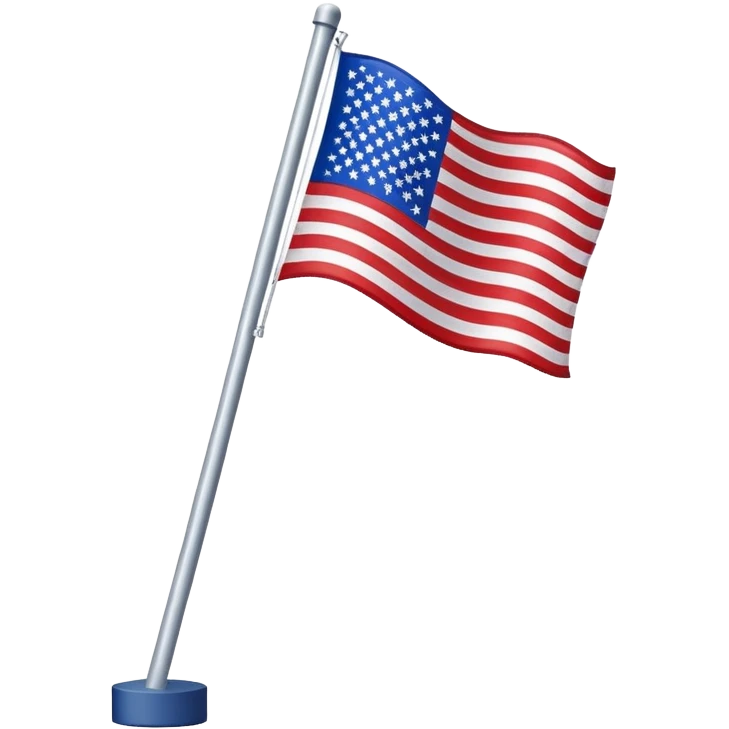 A simple waving flag on a pole or flagpole emoji