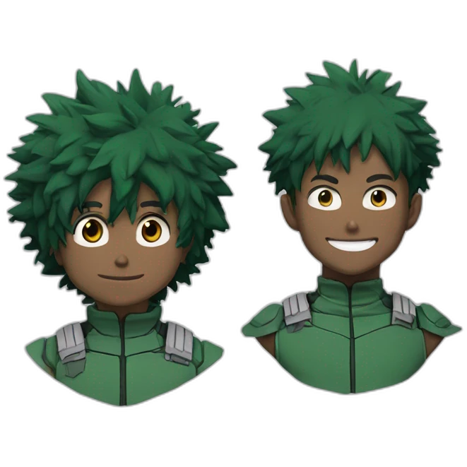 Deku en tenu de héro my hero academia emoji