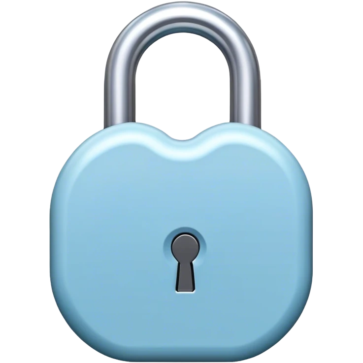 light blue Lock emoji