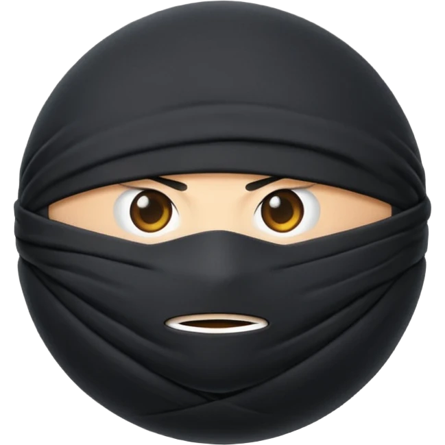 Black fabric Limbless ninja/robber ball sphere! It’s rollable emoji