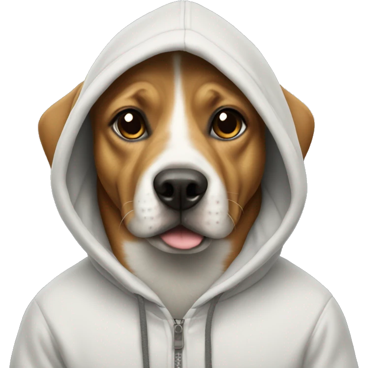 Dog wearing a hoodie  emoji