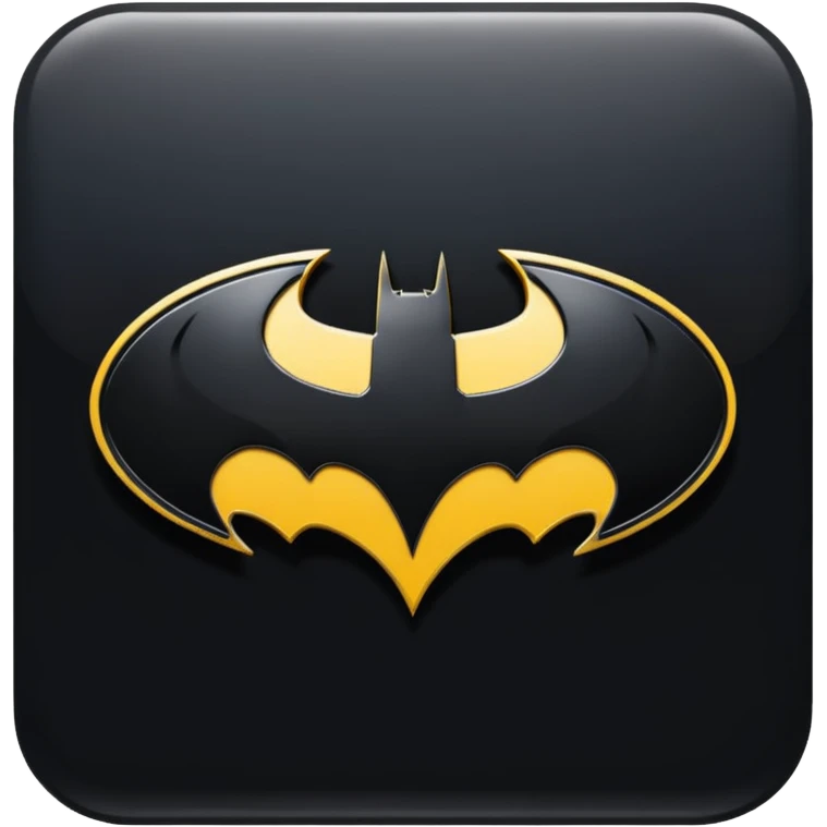 Batman logo Full black no face only logo emoji