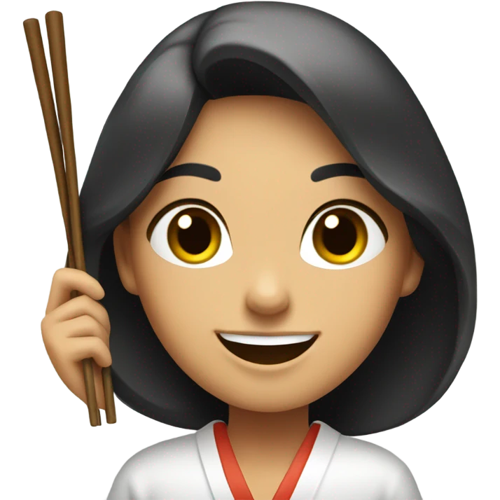 Girl eating sushi emoji