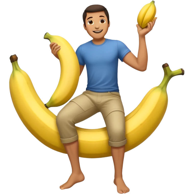 naked man with a big banana sticking up from between his legs emoji