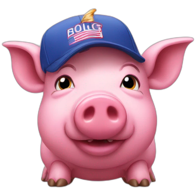 donald trump as a pig emoji