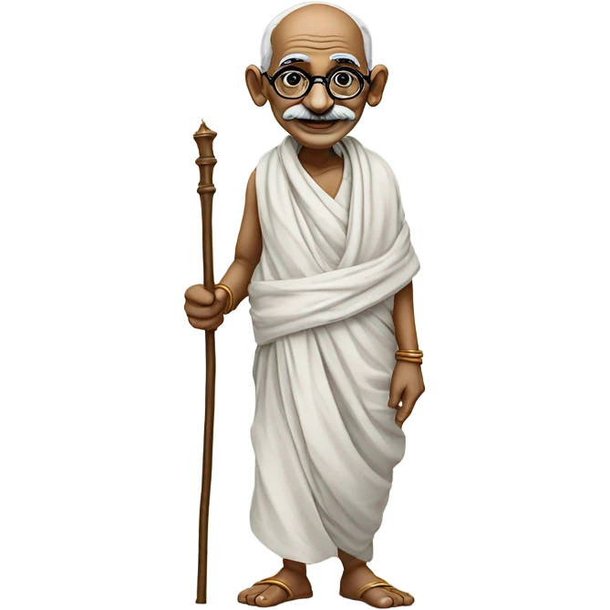 Gandhi statue emoji