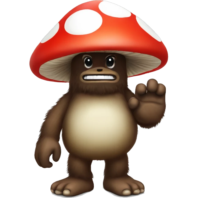 Mario-style Mushroom Bigfoot emoji